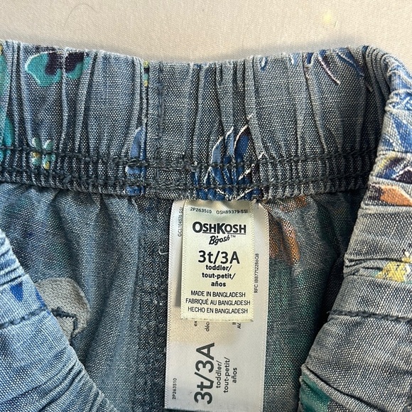 OshKosh B'gosh - Blue and Orange Shorts with Drawstring Waist - Picture 2 of 5